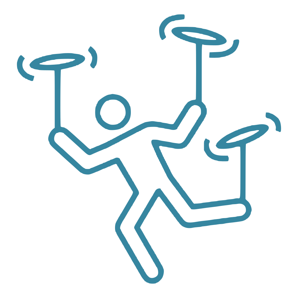 Un acrobate symbolise les méthodes agiles