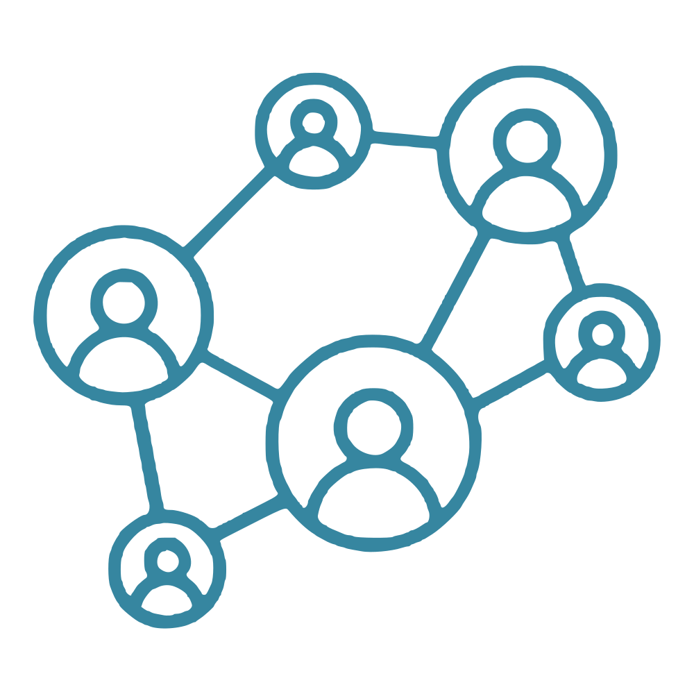 Un réseau de personne symbolise l'approche systémique coopérative